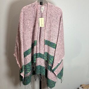 Pink and Green Women's Cardigan